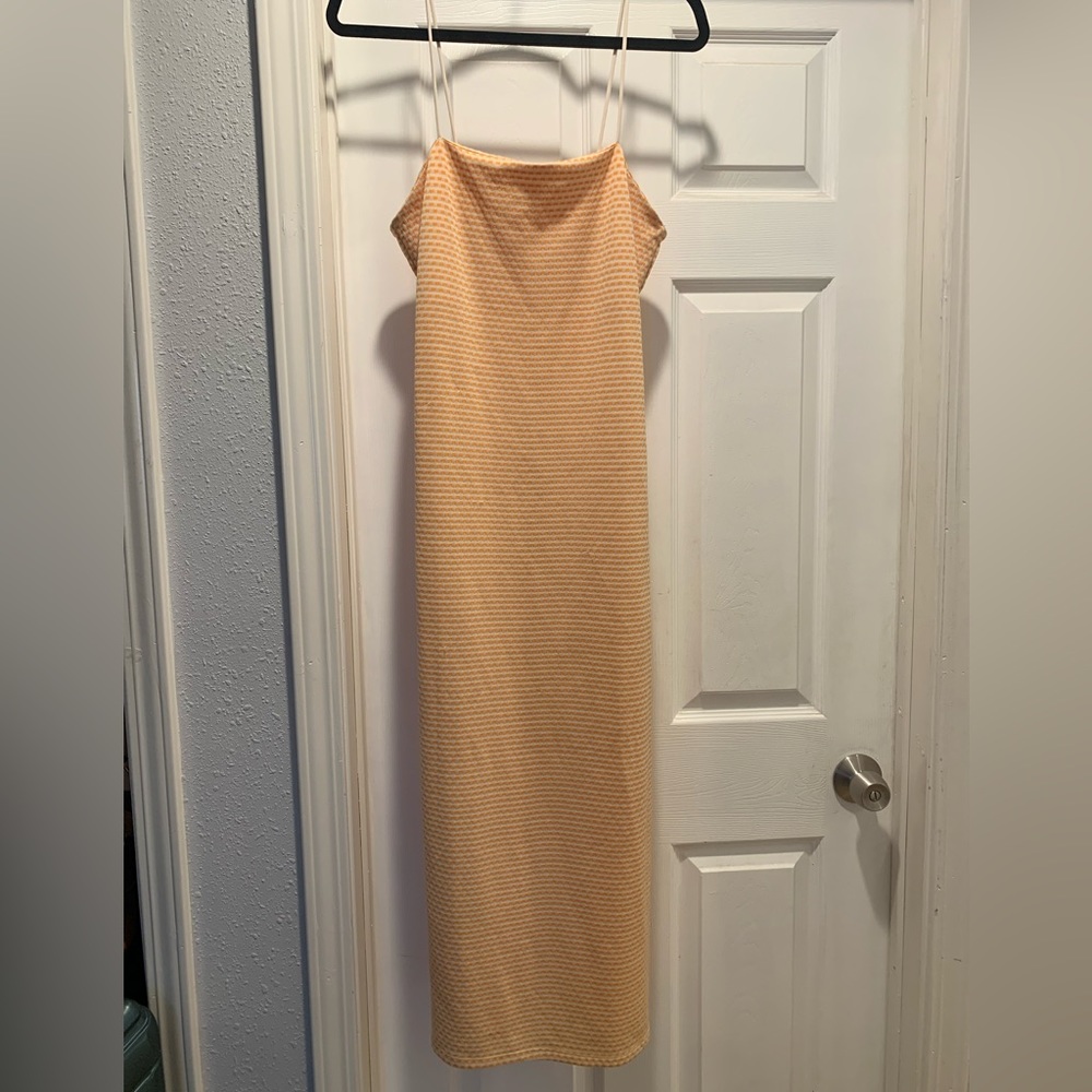 Zara orange maxi dress